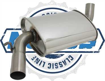 Novus Classic Line Edelstahl Mittelschalldämpfer für Golf 2 Jetta 1.8 1.8 8V GTI
