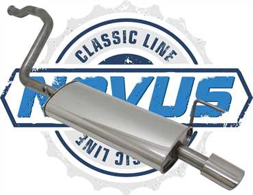 Novus Classic Line Edelstahl Endschalldämpfer für Audi 80 B4