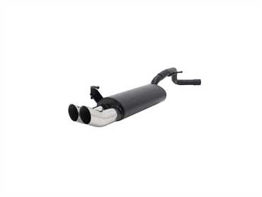 Novus Edelstahl Sportauspuff für Audi A3 / Seat Leon / VW Golf 4 / VW New Beetle 2x76mm DTM
